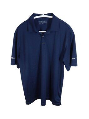 NIKE GOLF Dri Fit Moisture Wicking Short Sleeve Polo Shirt Size M Navy Blue